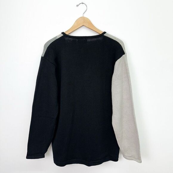 Storybook Knits Women’s Beaded Hand Knit Large Red Orange Poppy Flower Black Gre - Picture 2 of 8